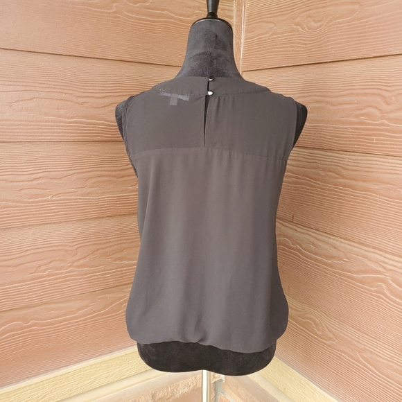 NY Collection Petite Women's Black Embellished Sleeveless Formal Blouse Size PM - Picture 6 of 16